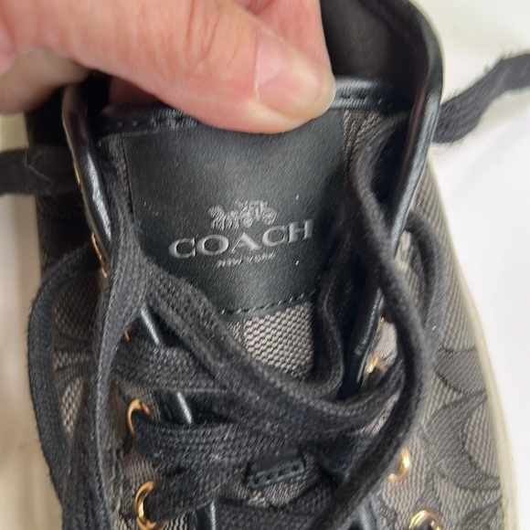 COACH EMPIRE SIGNATURE CANVAS LACE UP LOW TOP SNEAKERS SIZE 8B - Picture 10 of 13